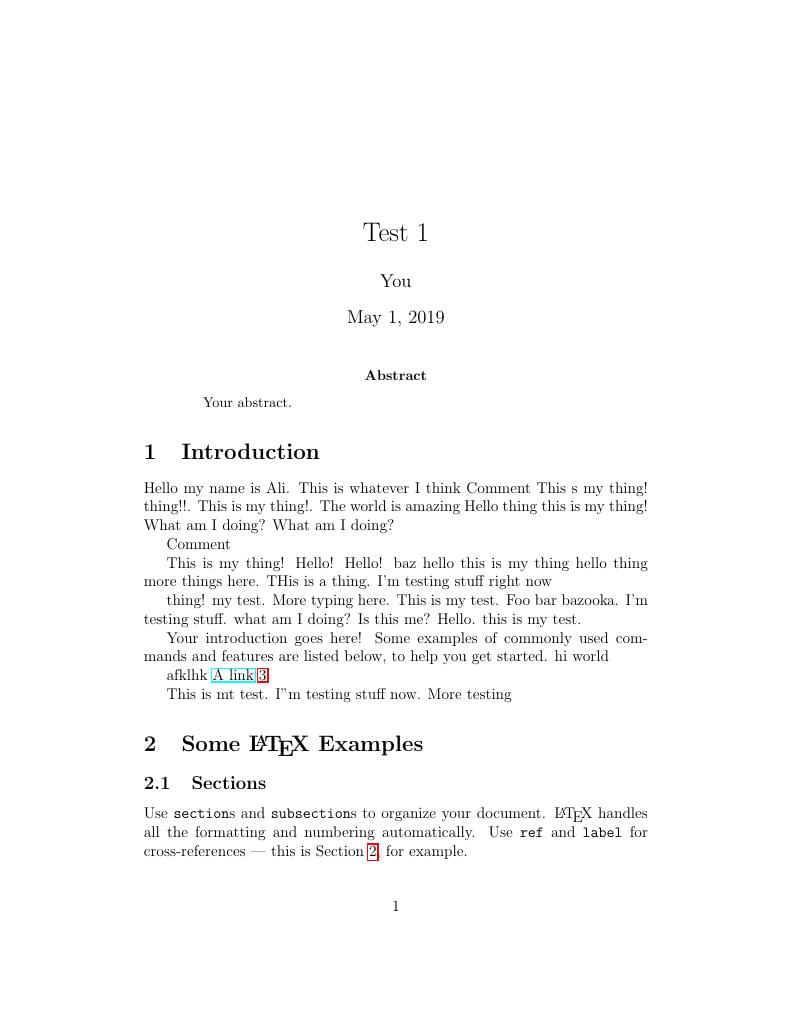 Test 1