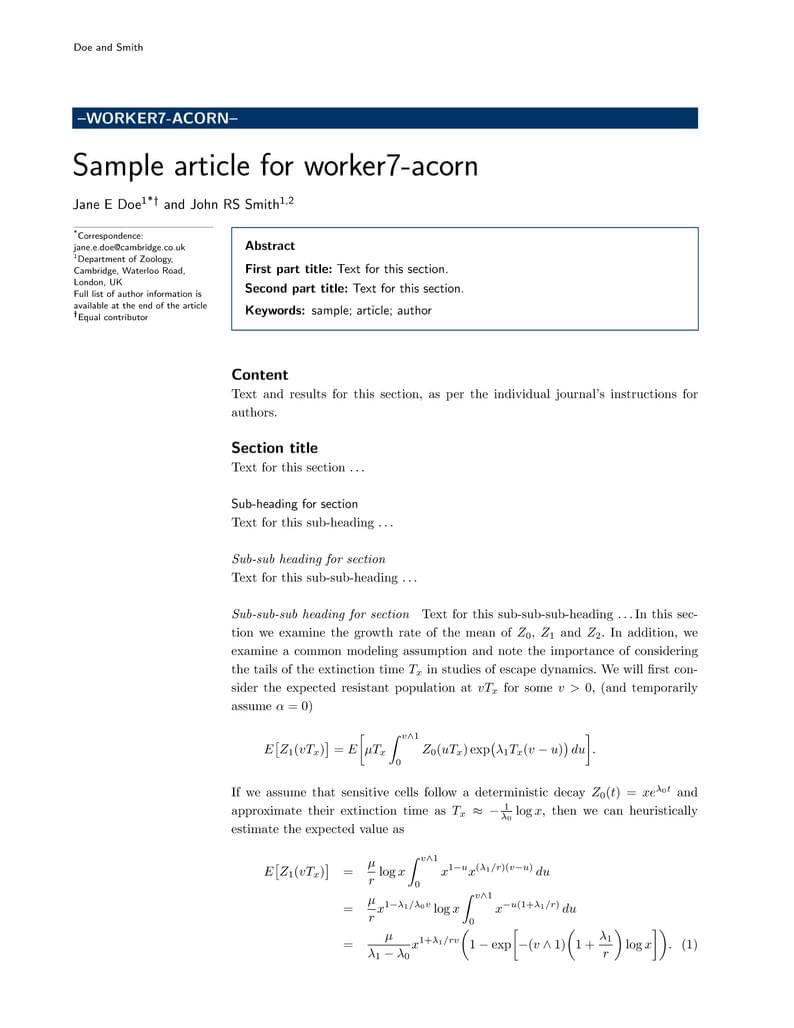 Sample article for worker7-acorn