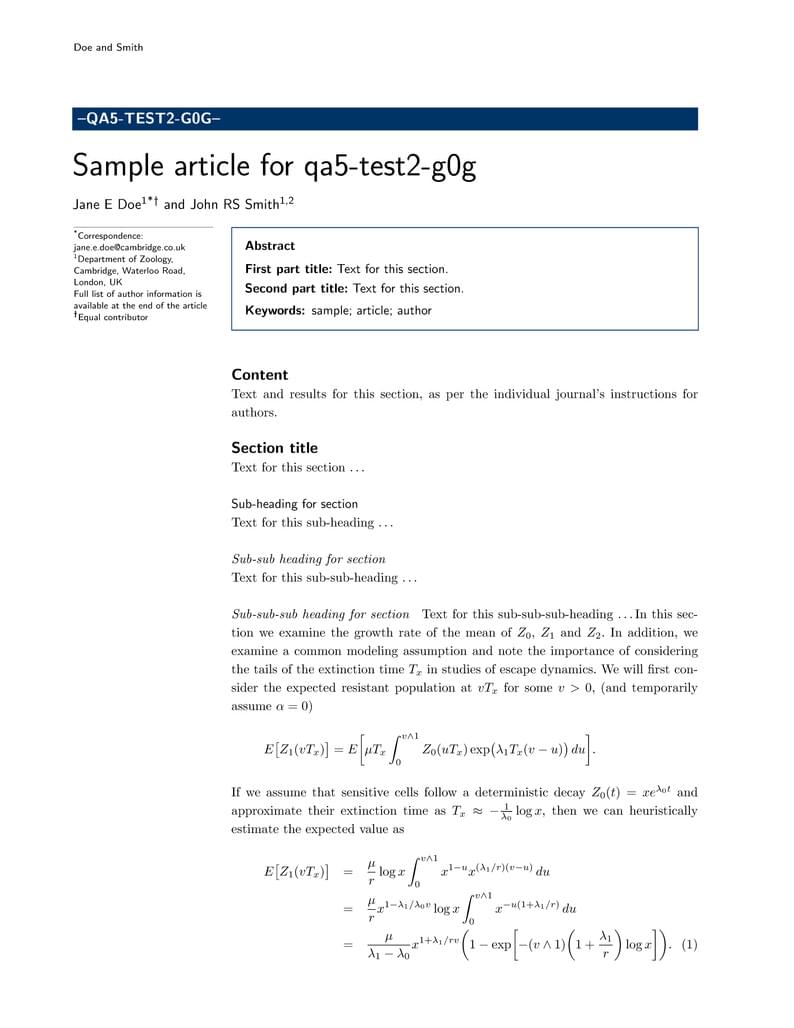 Sample article for qa5-test2-g0g
