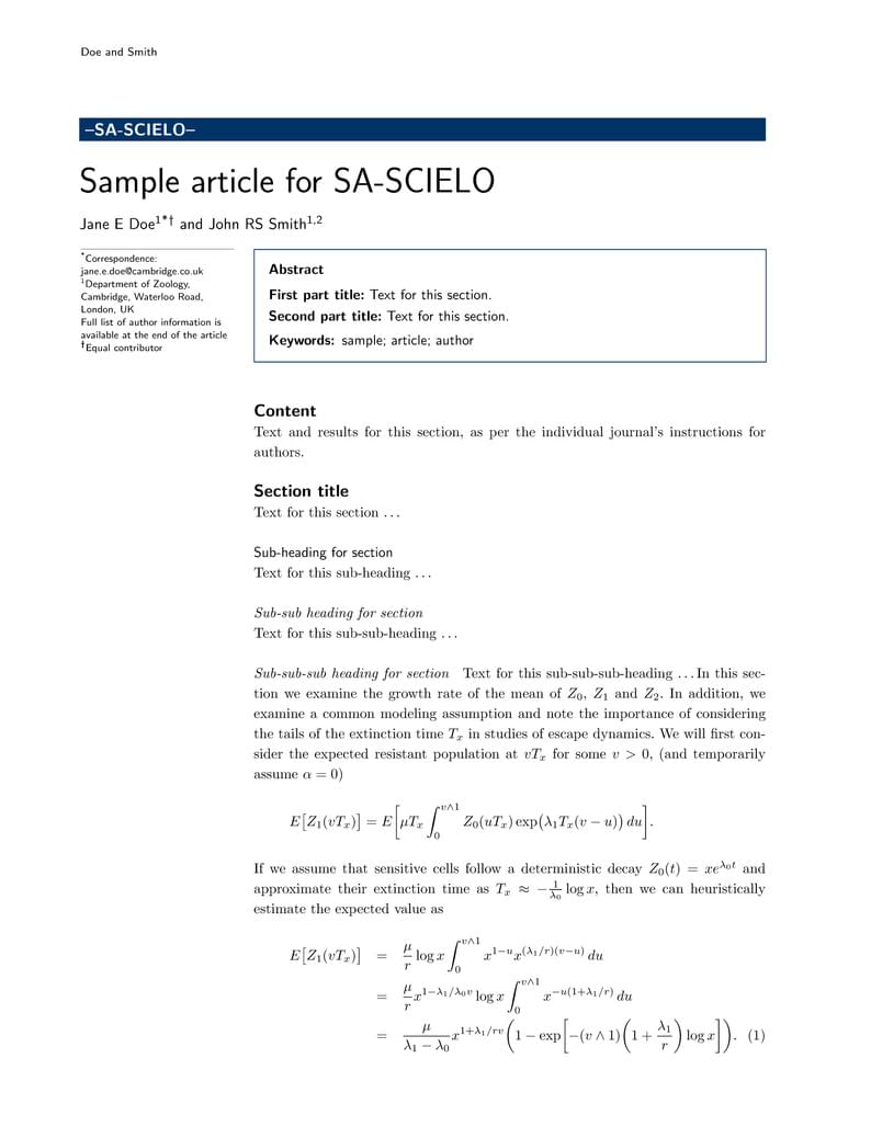 Sample article for SA-SCIELO