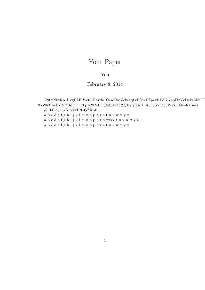 Your Paper