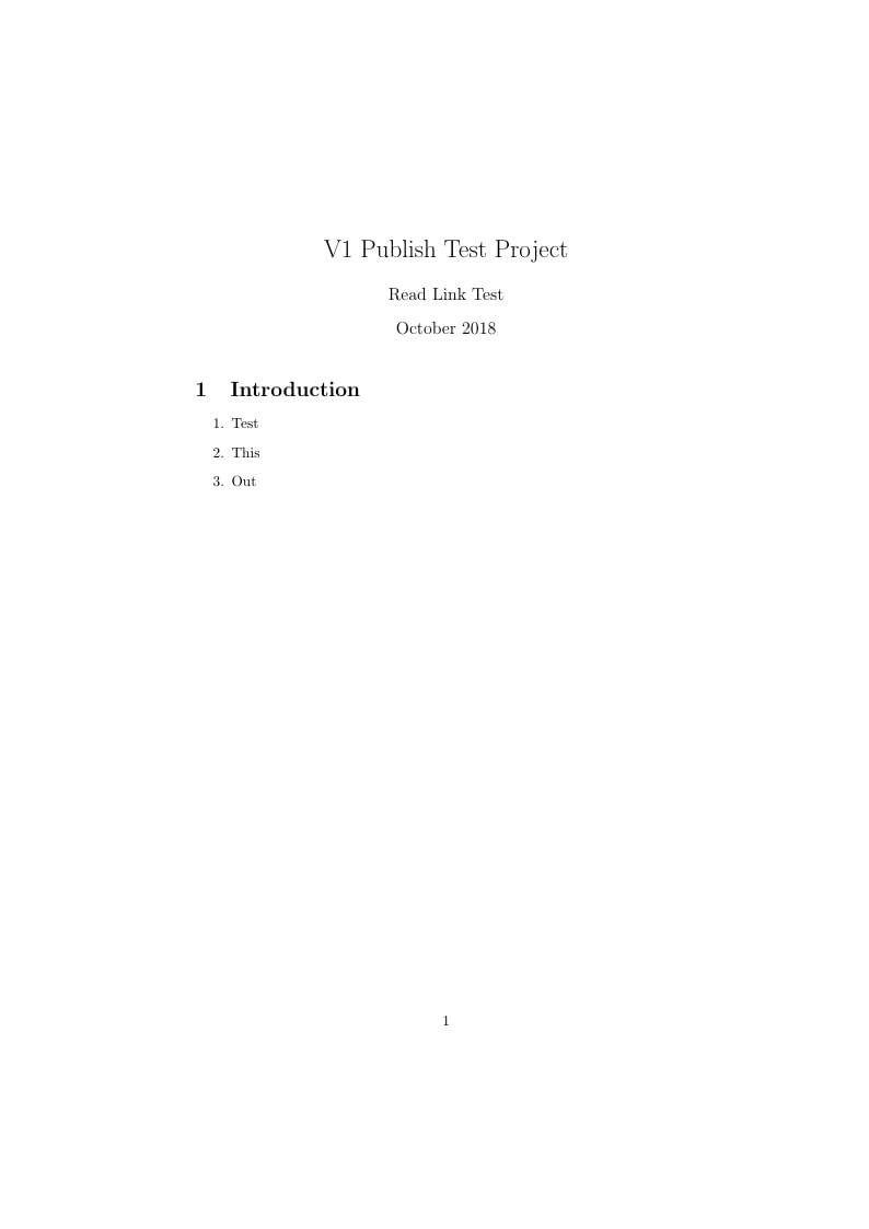 V1 Publish Test Project