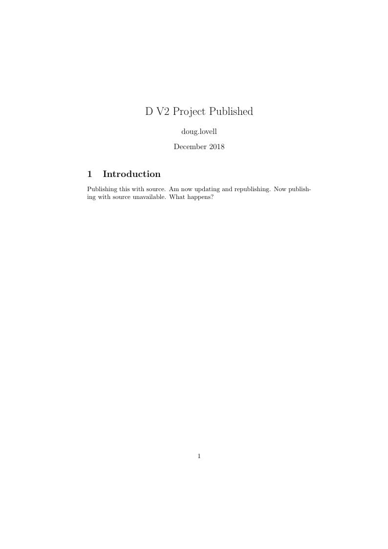 D V2 Project Published