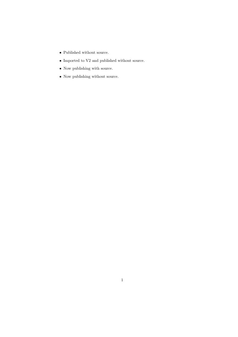 A V1 Published Without Source